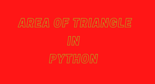 Area of a triangle in python